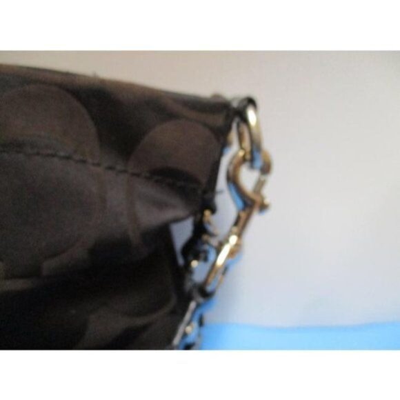 *COACH 1941 Hobo Brown Canvas Chrome Hardware - Picture 4 of 8